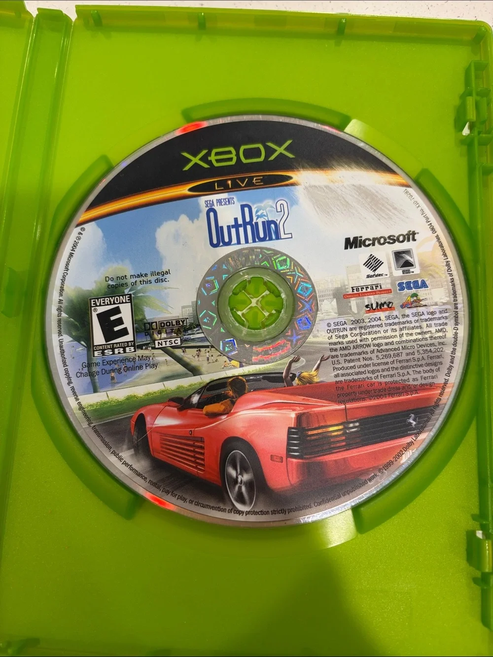 Microsoft Xbox OutRun 2 - Red Sports Car Cover